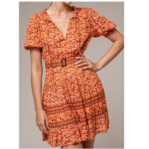 Anthropologie Lusana Ayla Mini Dress in nectar floral